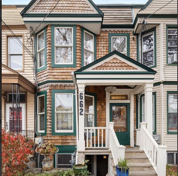 Full home at 662 Palisade Ave, private entrance to studio down the front steps