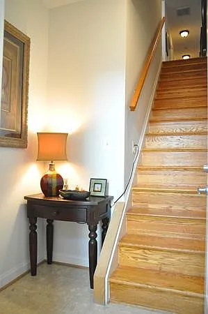 Main Entrance Foyer of the condo and steps up to Main living space