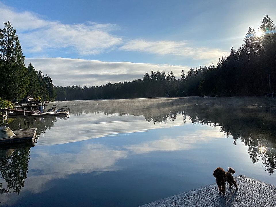 View of lake on dock 