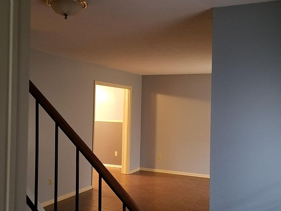 From the stairwell looking into the large living room