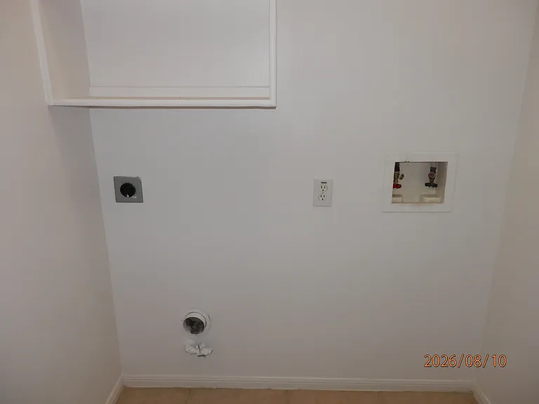 Separate utility room in house with connections