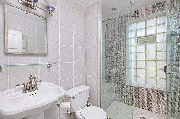 Full bath with rainfall shower