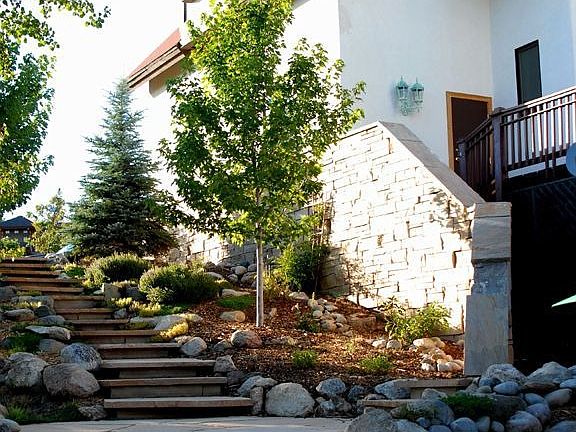 Stairway to backyard