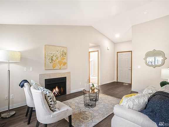 A pleasant and comfortable space for relaxing or entertaining.