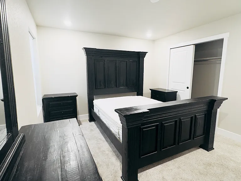 FULLY Furnished: Brand new Queen Size Bed, Dresser, Office Table, Nightstand, TV