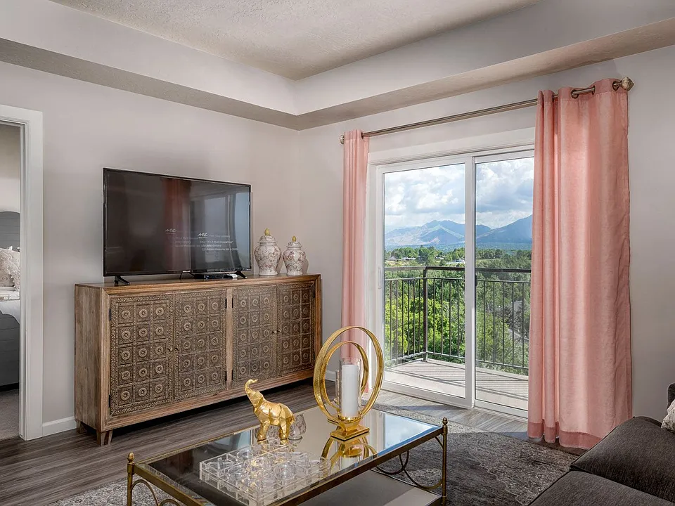 Enjoy mountain views from your living room