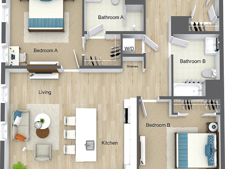 2 Bedroom 2 Bathroom 2 Bedroom 2 Bathroom