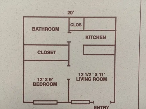 Floor plan Small 1 Bedroom