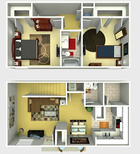Floor plan 2X1.5 Renovated