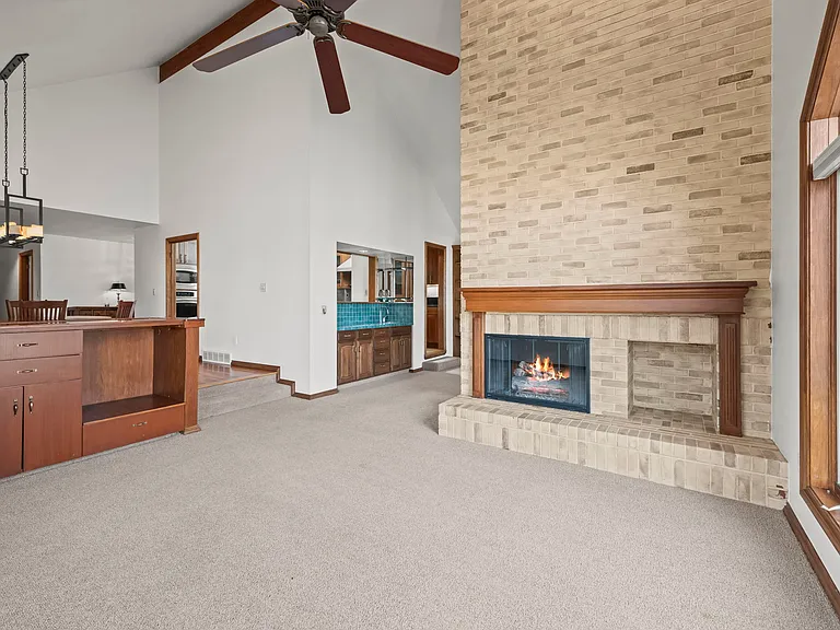 Living room looking towards dinning and kitch
