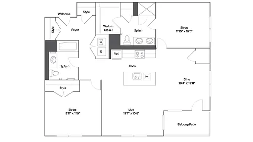 Floor plan B3