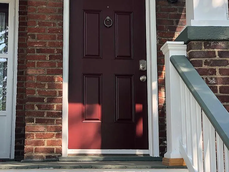 Door to upstairs with keyless entry