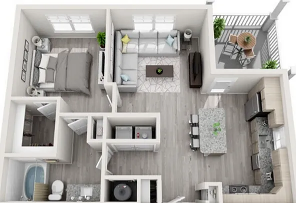 One Bedroom Floor Plan One Bedroom Floor Plan