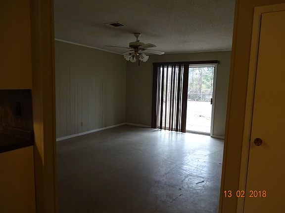 Living room with sliding door