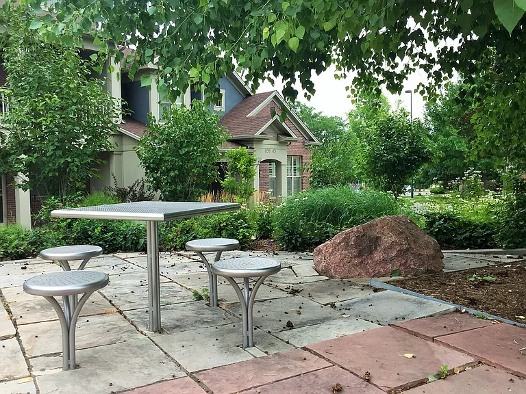 There is a cute small park in the townhome community