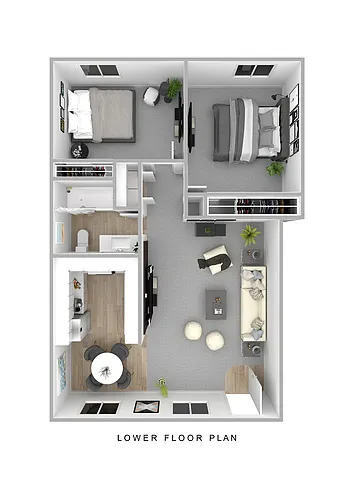 Floor plan 2 Bed One Bath W/D Hook Up