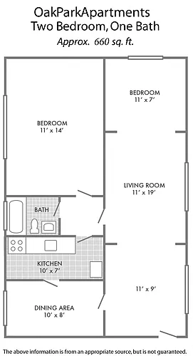 Floor plan 2 Bedroom_1 Bath