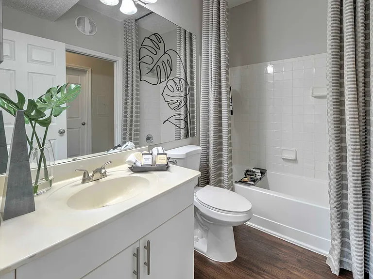 Spacious bathroom with large vanity