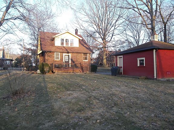Back yard and garage