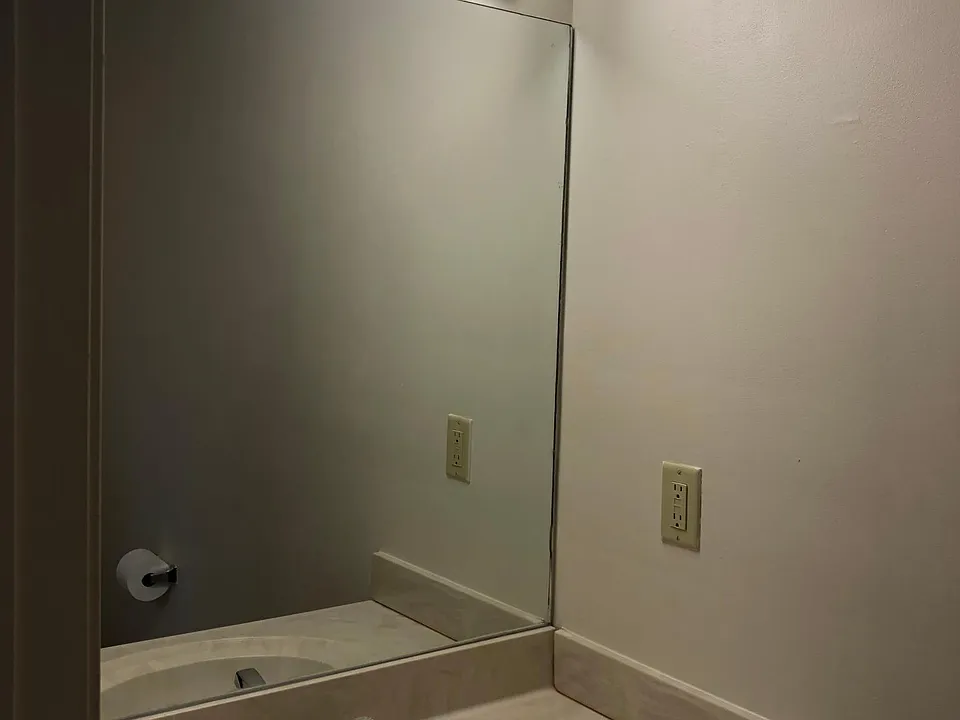 half bath on first floor w porcelian tile