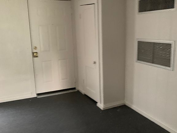 Bedroom closet and back door