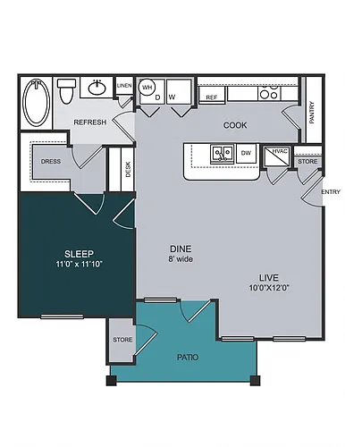 Floor plan A2 Blanco