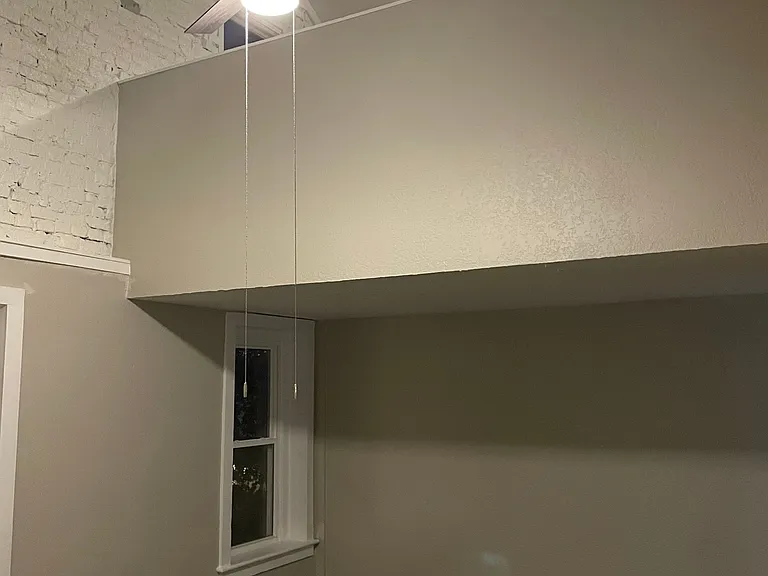 Living Room with Loft above