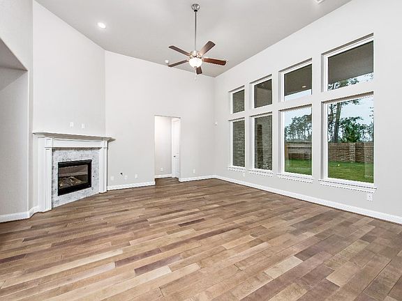 Fireplace in great room is perfect for cool evenings