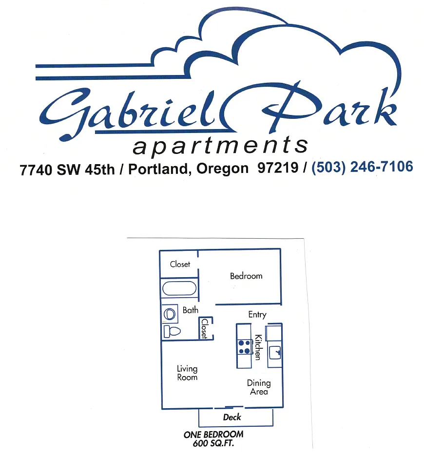 Floor plan Large 1x1