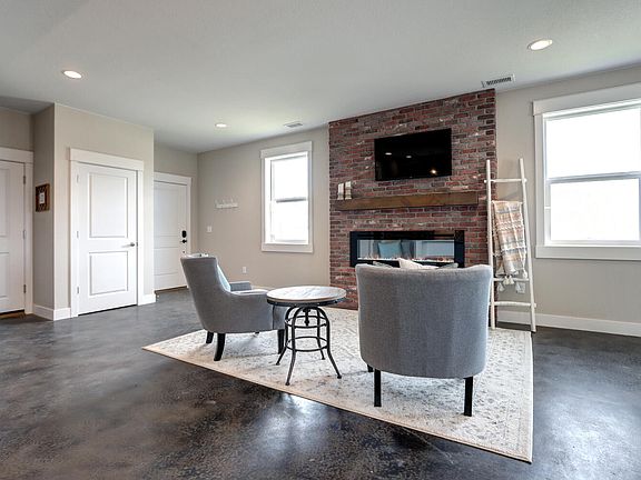 Shiplap fireplace is standard