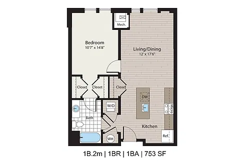 Floor plan 1B.2m