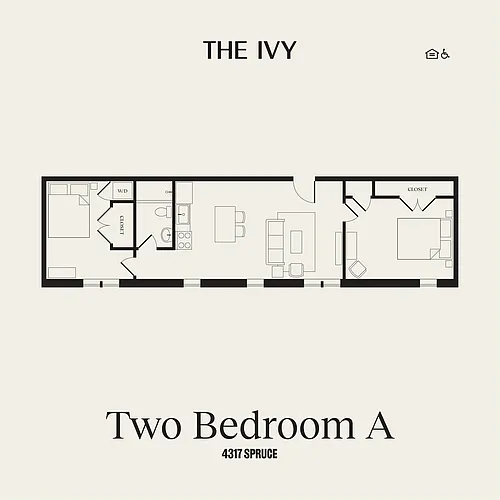 Floor plan 4317- 2 Bedroom Type A