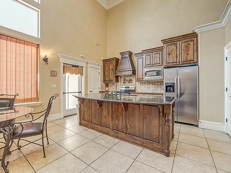 Clubhouse kitchen and dining area.