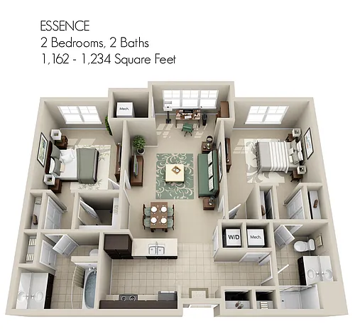 Floor plan Essence with Balcony