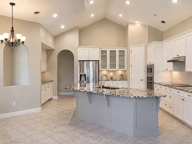 Gourmet Kitchen with Vaulted Ceilings