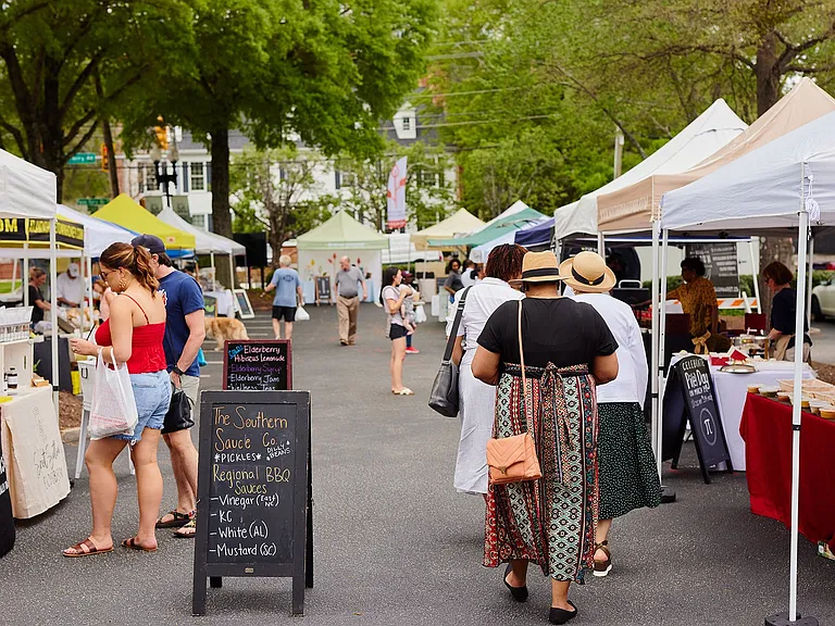 Take a leisurely walk and explore a variety of local products at the Vinings Jubilee Farmers Market
