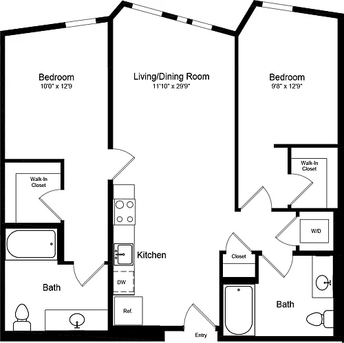 Floor plan 2 Bedroom A10