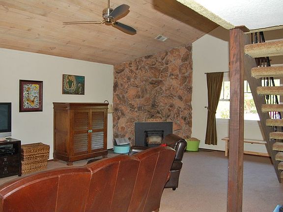 Family room w/wood vault ceiling