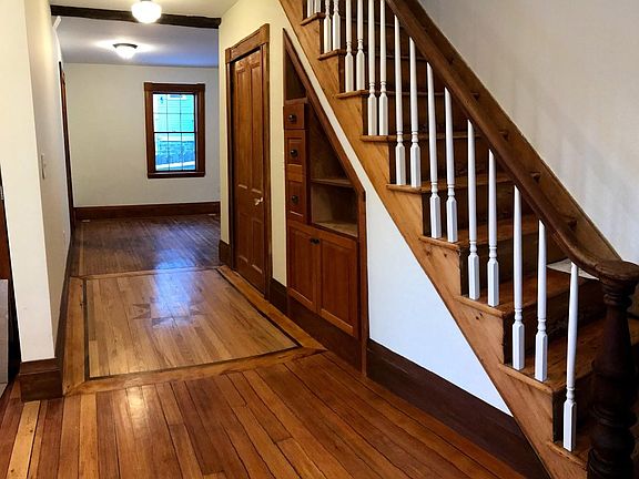 First floor hallway from kitchen to living room.