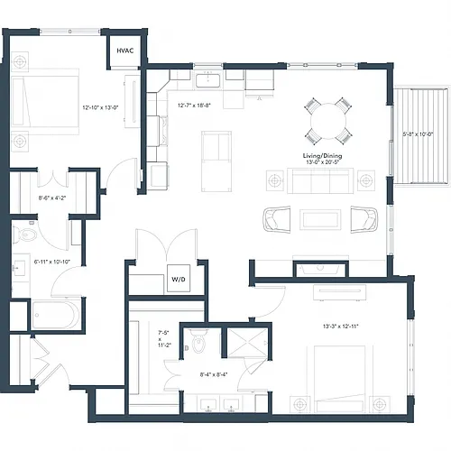 Floor plan Tack
