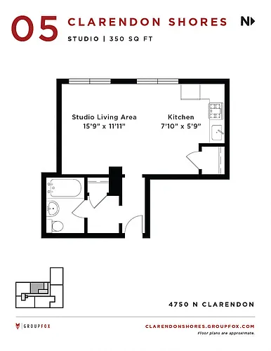 Floor plan Studio