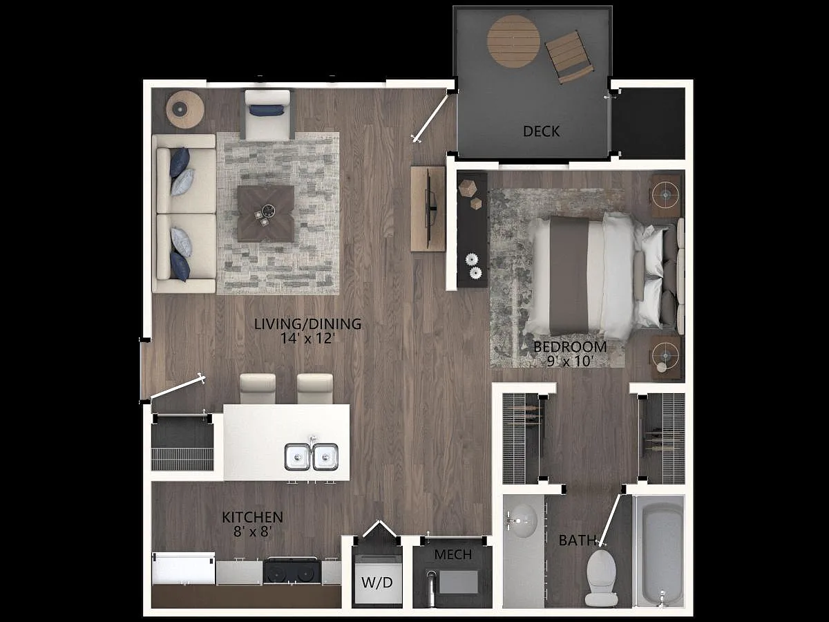 Floor plan Bayberry (Studio)