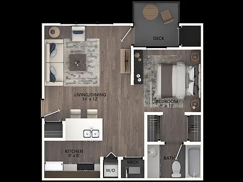 Floor plan Bayberry (Studio)