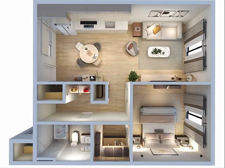Floor plan 1X1