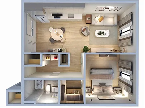 Floor plan 1X1