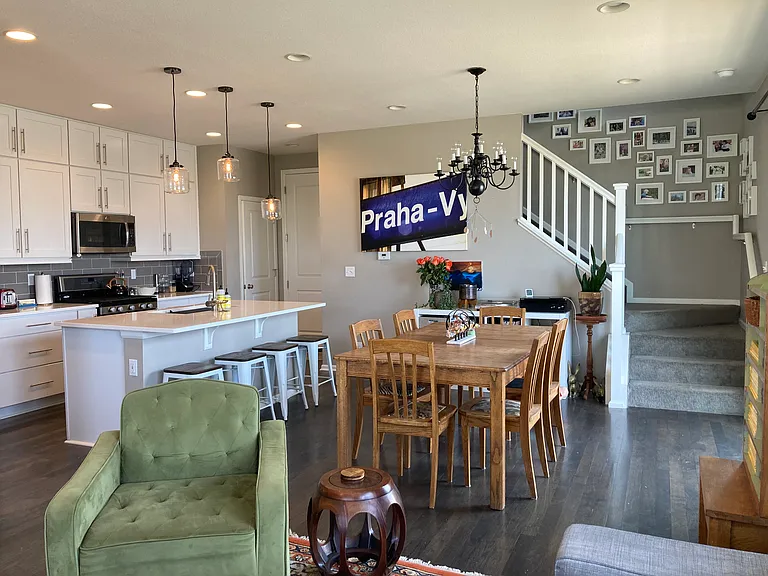 Dining and kitchen