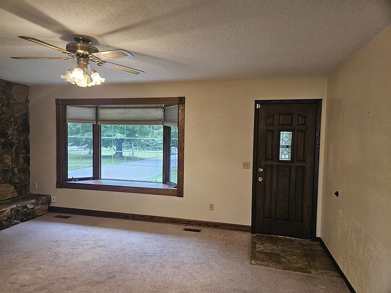 Front door into living room