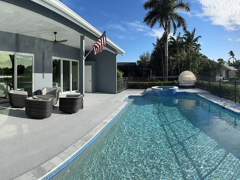 Pool furniture view