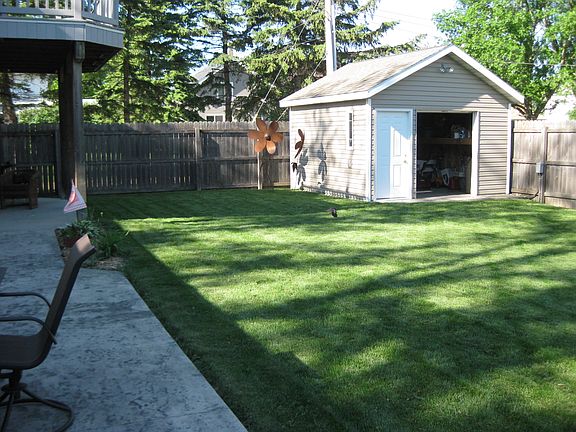 backyard; storage shed