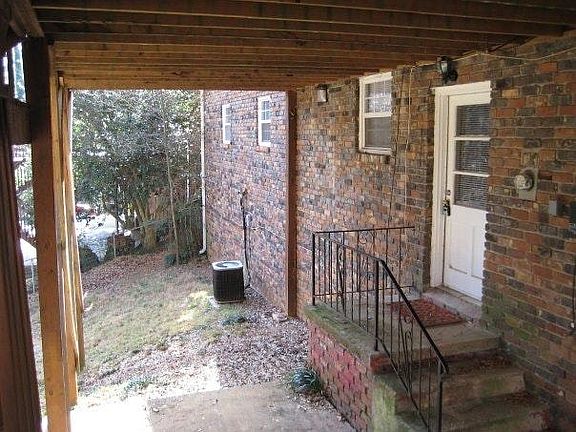 Entrance on patio under deck